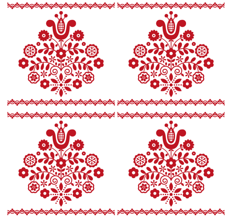 山岳民族模様のビンテージコースター - TENSTICKERS