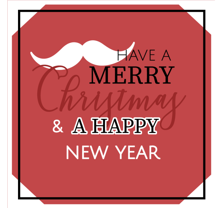 コースター クリスマス 楽しいホリデーの挨拶 - TENSTICKERS