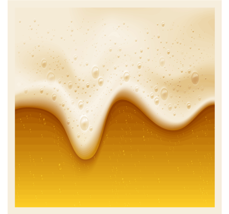 ビールマット泡立つ飲料の表面 - TENSTICKERS