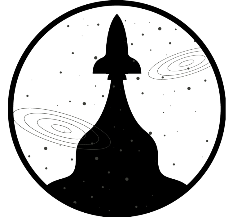 フライングロケットデザインのモダンコースター - TENSTICKERS