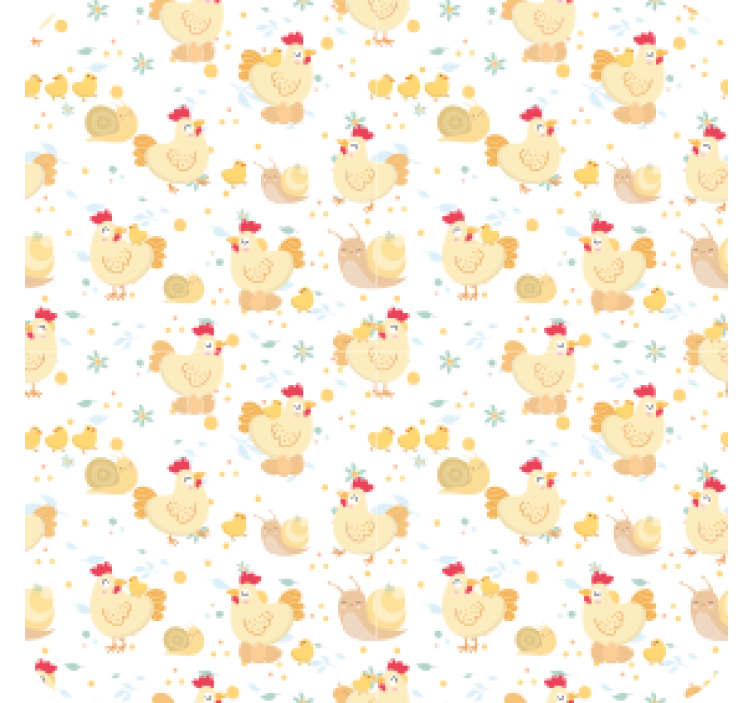 コースター フリーク 遊び心満載の鶏柄 - TENSTICKERS