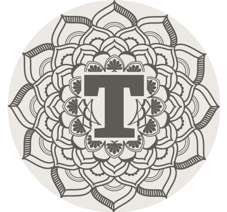 ビールマットフローラルモノグラムデコレーション - TENSTICKERS