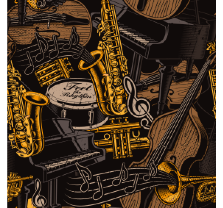 コースター フリーク 楽器柄 - TENSTICKERS