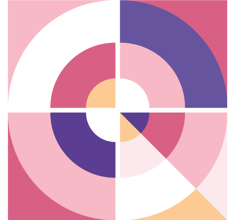 抽象図形幾何学芸術現代コースター - TENSTICKERS