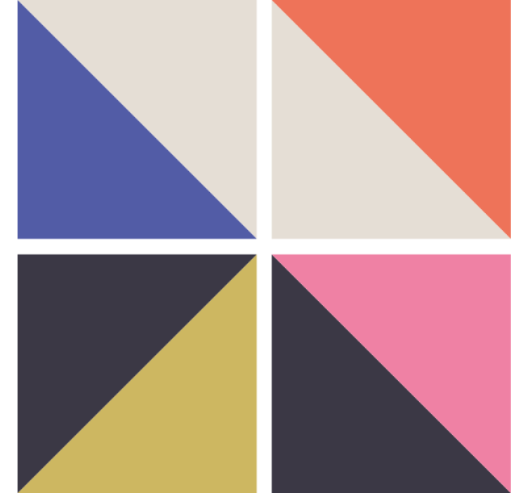 コースターテクスチャ効果幾何学的多色角度 - TENSTICKERS