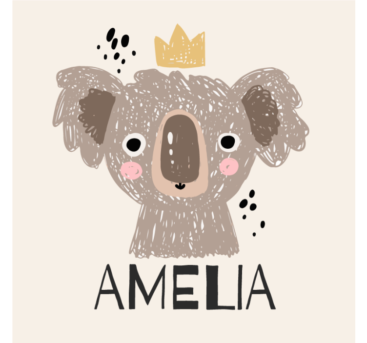 コースター フリーク 王冠をかぶったコアラ - TENSTICKERS