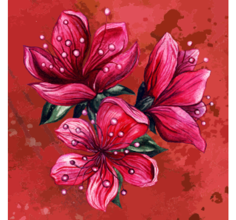 ビールマット 鮮やかな花のアレンジメント - TENSTICKERS