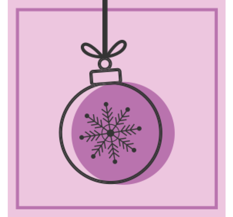 コースター クリスマス 雪の結晶オーナメントグラフィック - TENSTICKERS