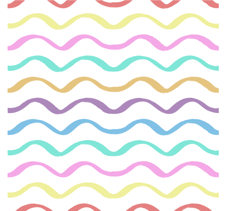 コースターテクスチャ効果鮮やかな曲線模様 - TENSTICKERS