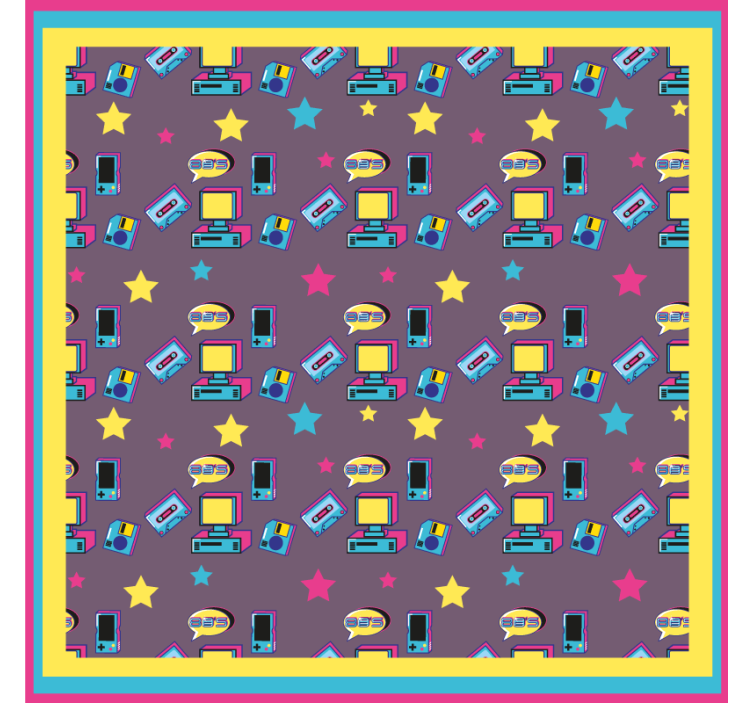 コースター フリーク レトロテックパターン - TENSTICKERS