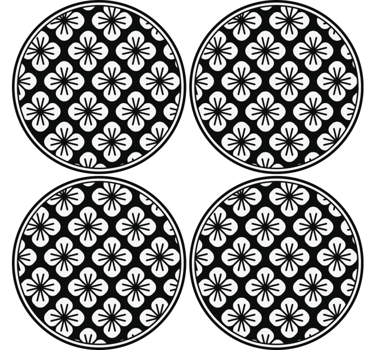 コースターテクスチャ効果植物のテクスチャ表面 - TENSTICKERS