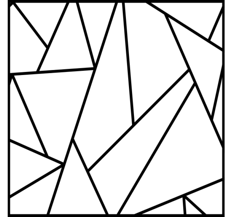 コースターテクスチャ効果幾何学的黒線 - TENSTICKERS