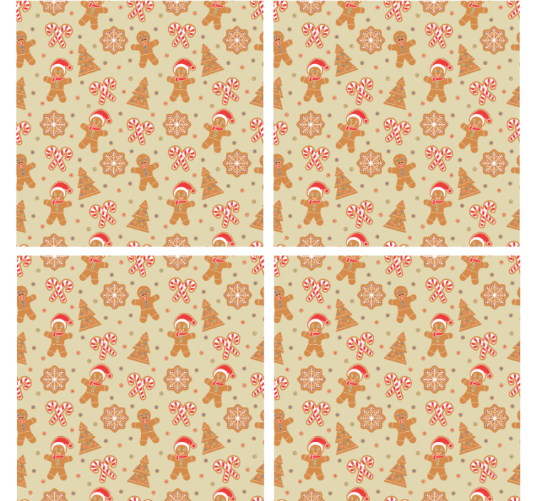 コースター クリスマス お festive gingerbread pattern - TENSTICKERS