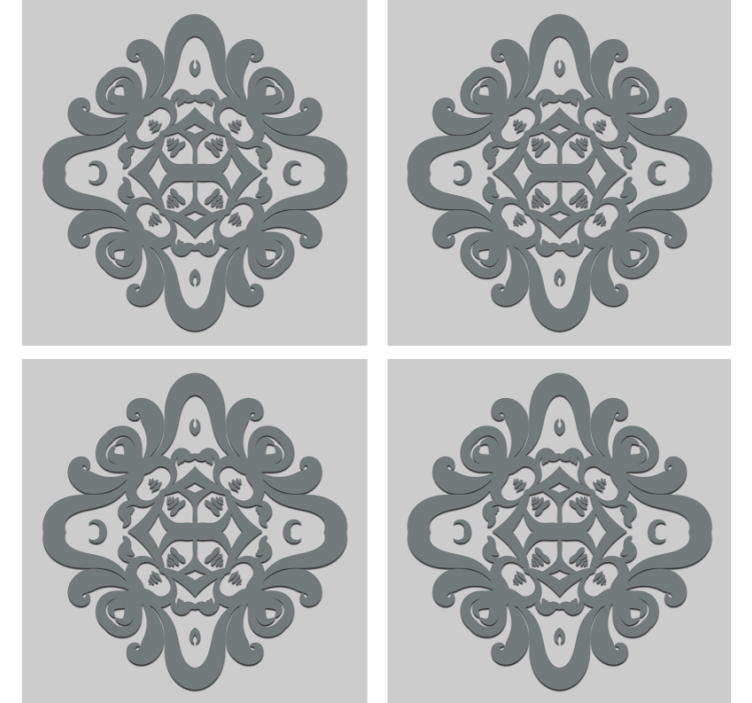 コースターテクスチャ効果複雑な模様モチーフ - TENSTICKERS