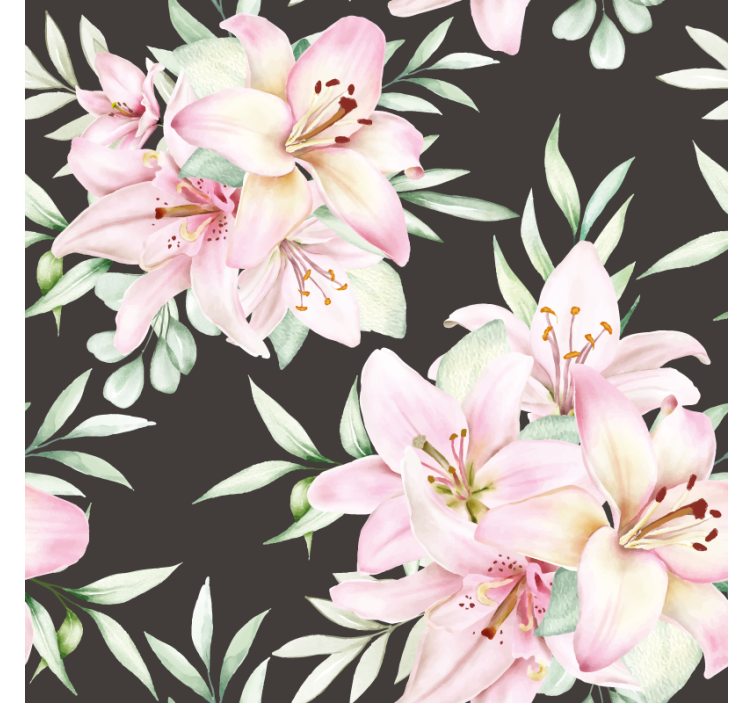 コースター フリーク ユリのあるボタニカルアレンジメント - TENSTICKERS