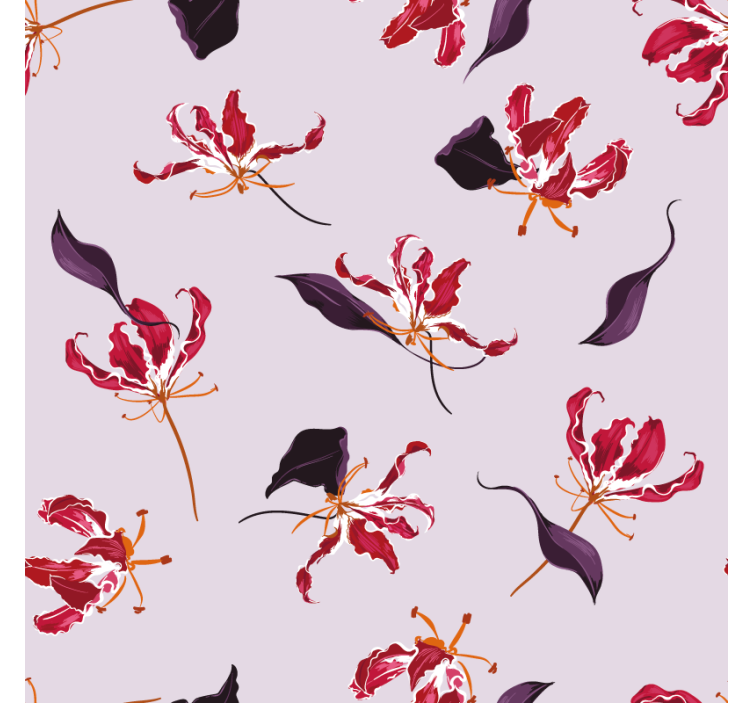 コースターテクスチャ効果 花柄の優雅さ - TENSTICKERS