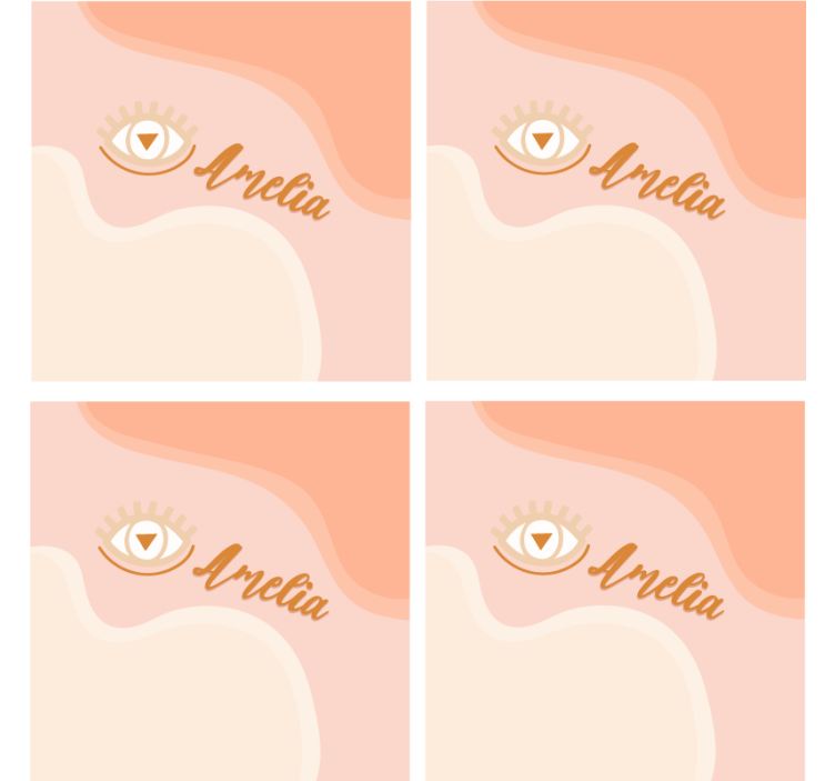 コースターカスタマイズパーソナライズドソフトカーブ - TENSTICKERS