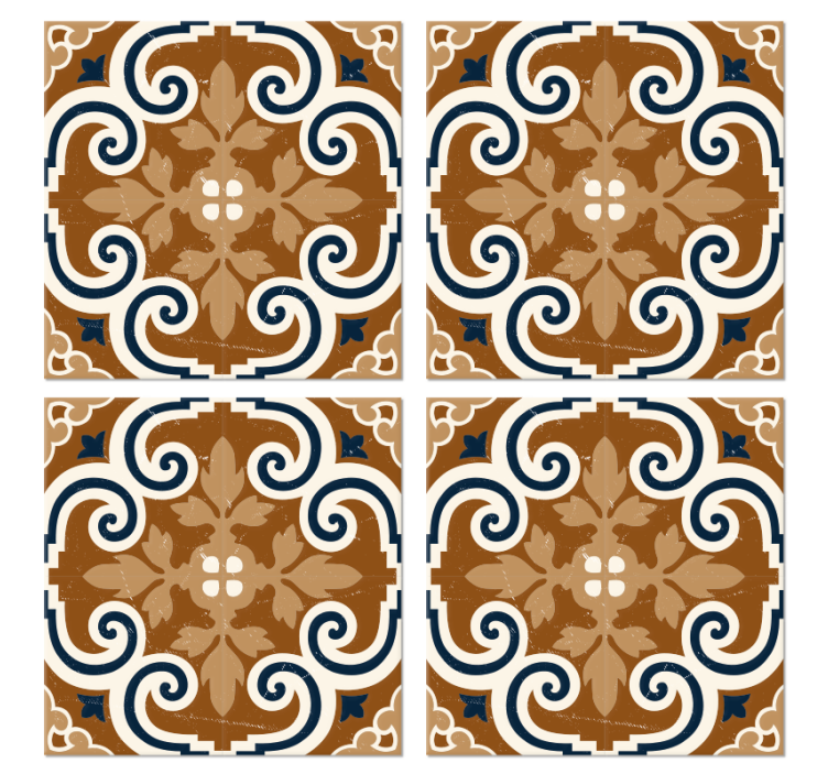 セメントスタイルのタイルコースター - TENSTICKERS