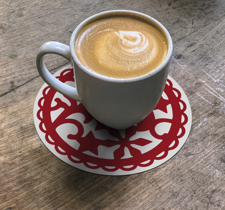 クリスマススノーフレークヴィンテージコースター - TENSTICKERS