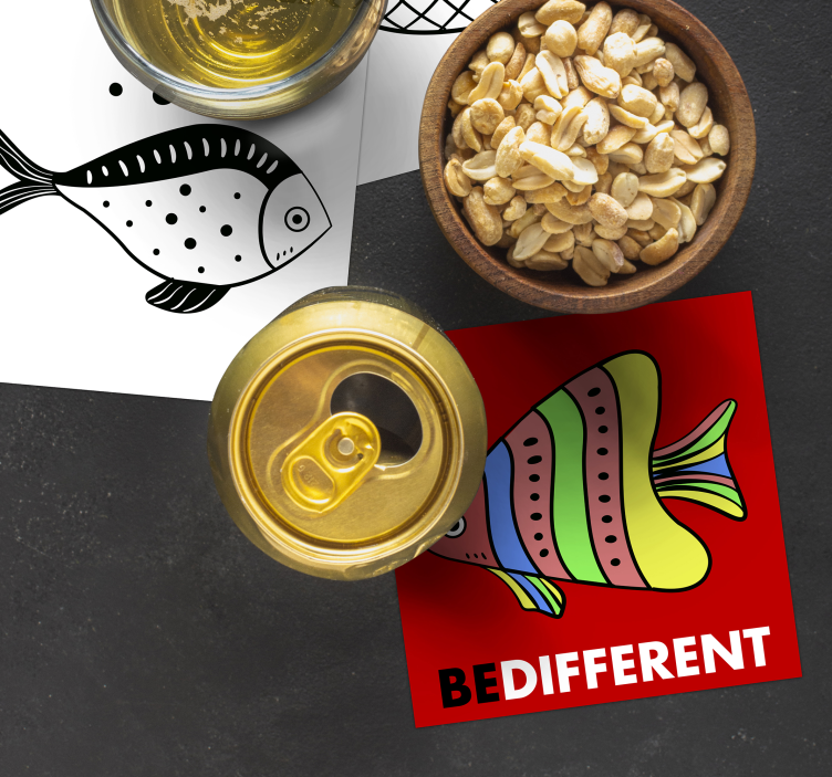 素晴らしい逆流テキストコースター - TENSTICKERS