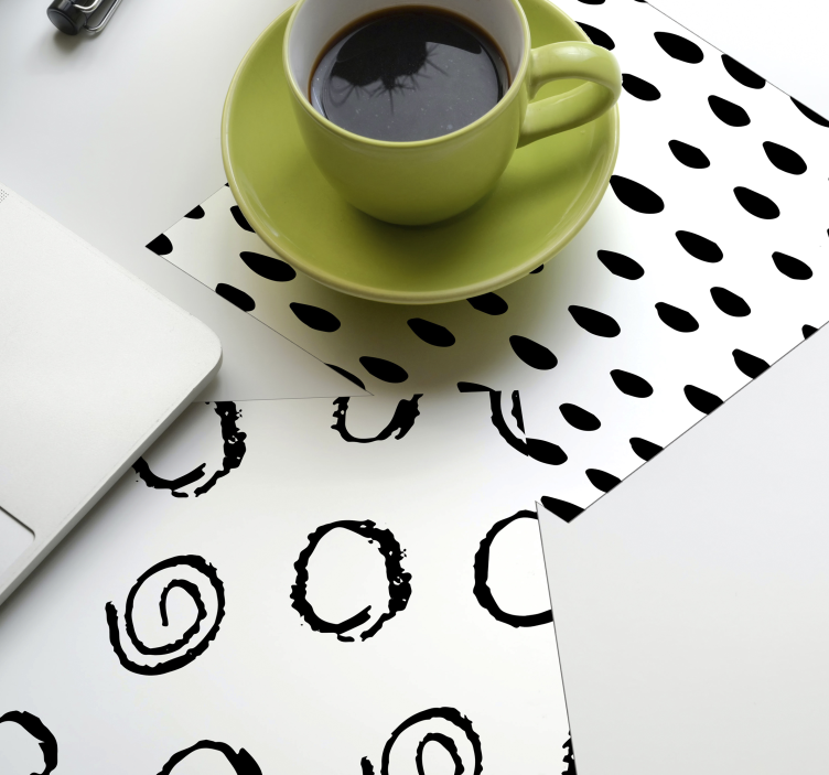 さまざまなパターンのモダンなコースター - TENSTICKERS