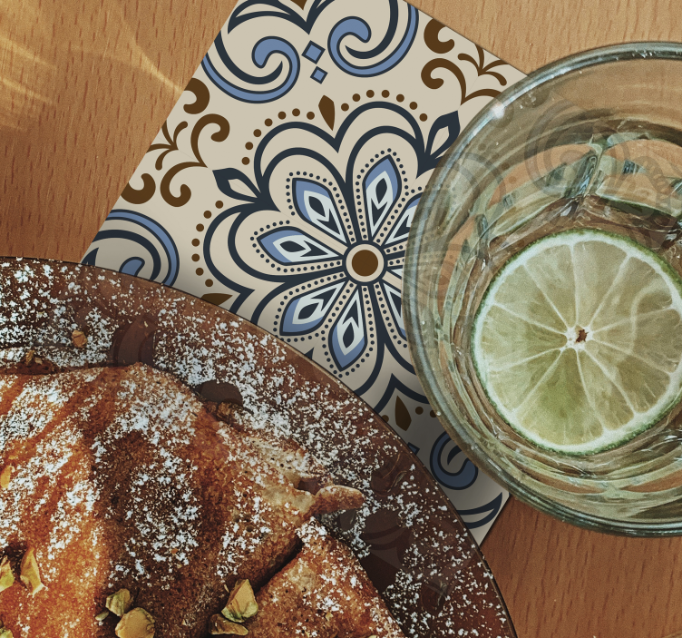 花柄タイルコースター - TENSTICKERS