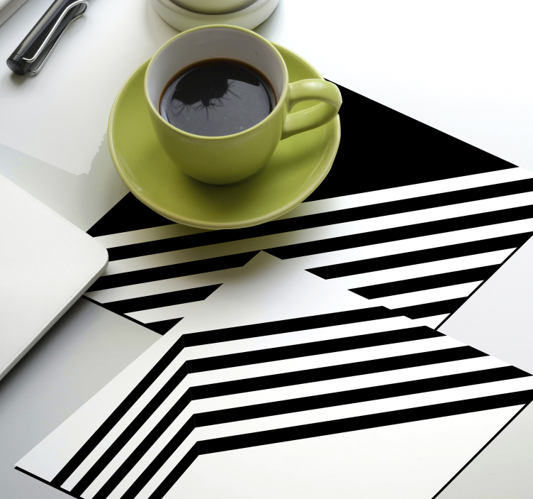 モダンストライプモダンコースター - TENSTICKERS