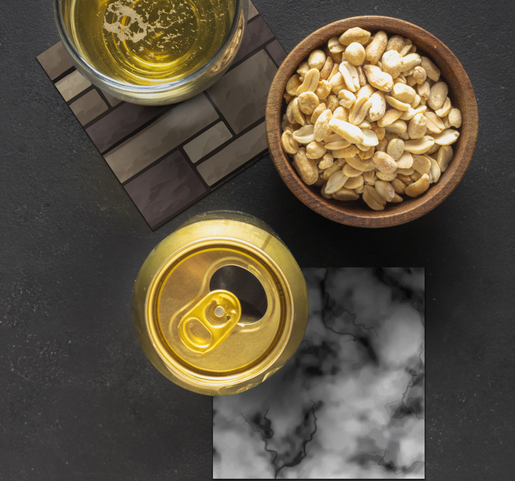 リアルなテクスチャがコースターを飲む - TENSTICKERS