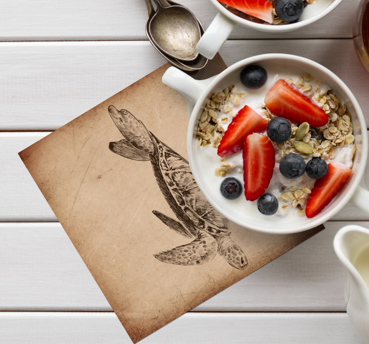 カメイラストヴィンテージコースター - TENSTICKERS