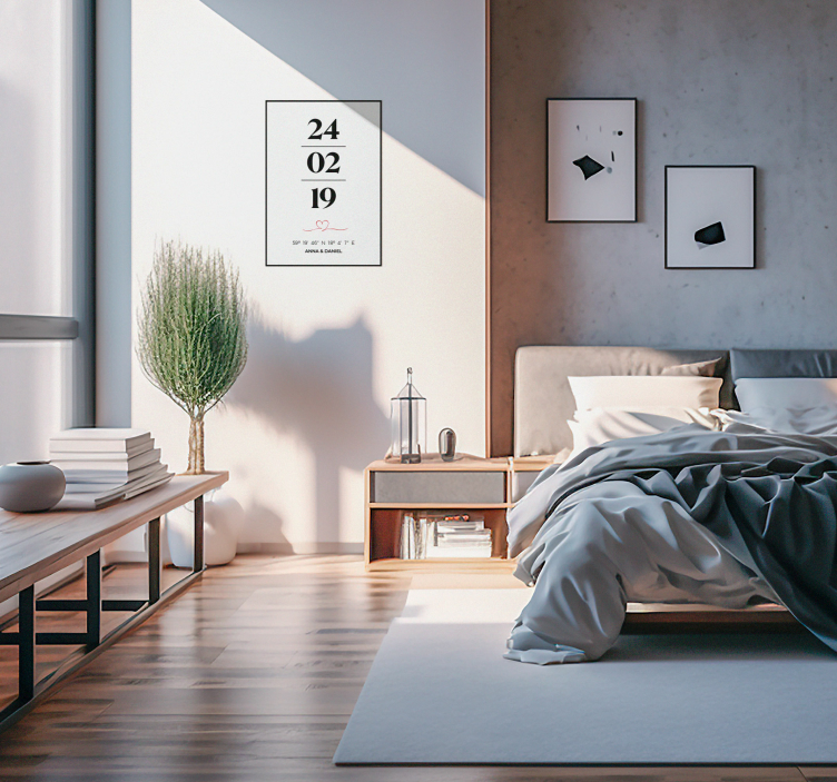 ポスター パーソナライズ 愛の座標 - TENSTICKERS