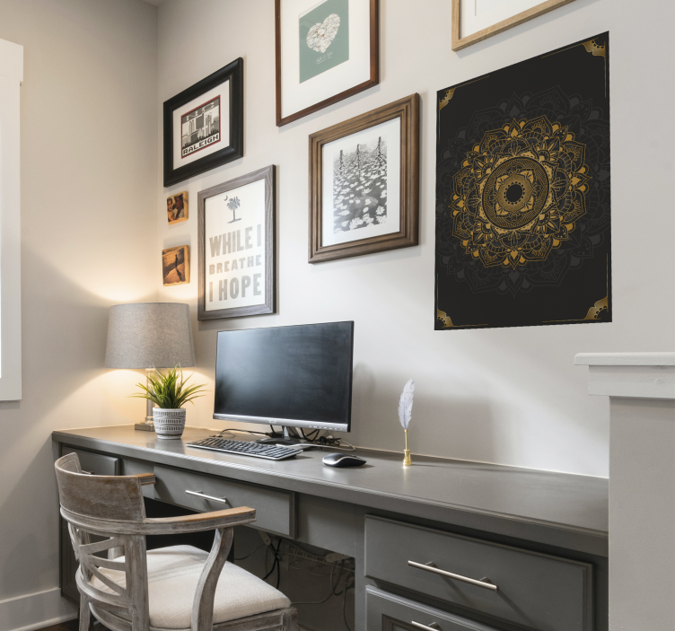 黒曼荼羅蝶ポスター - TENSTICKERS