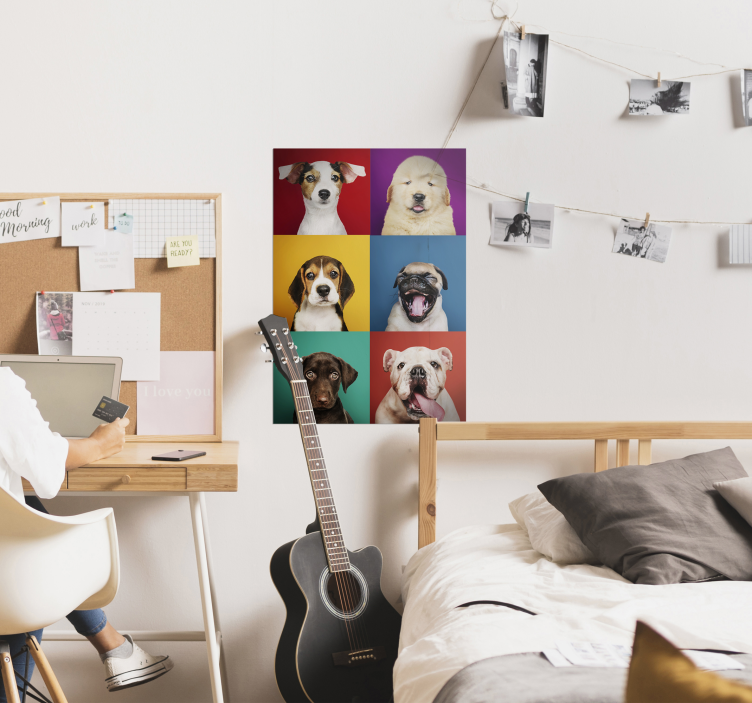 犬の子犬のポスター印刷デザイン - TENSTICKERS