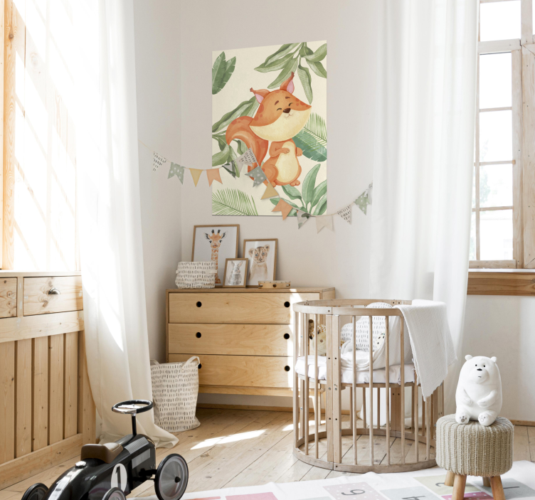 ジャングル フォックス動物ポスター印刷 - TENSTICKERS