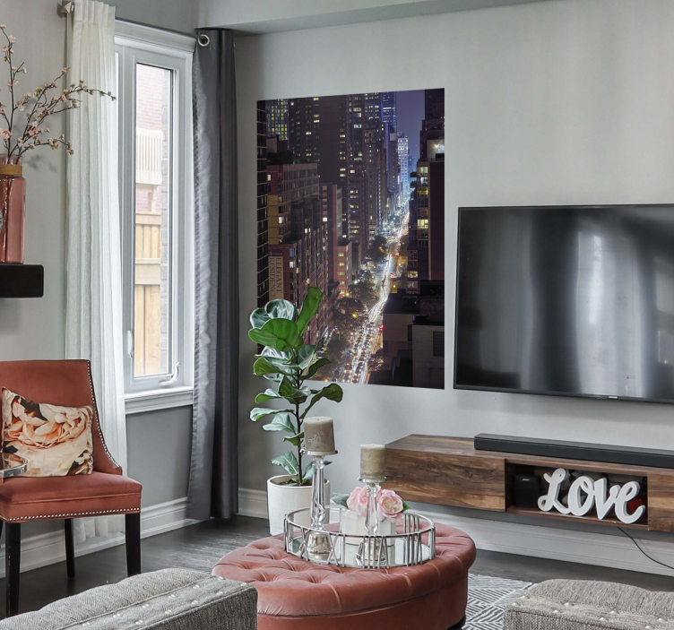 ニューヨーク市の建物のポスター - TENSTICKERS