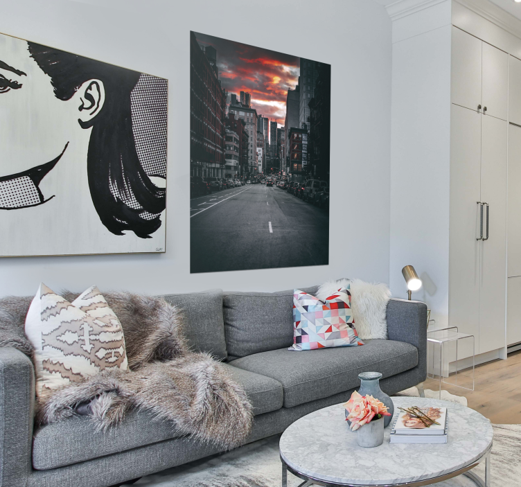 ニューヨーク市の通りのポスター - TENSTICKERS