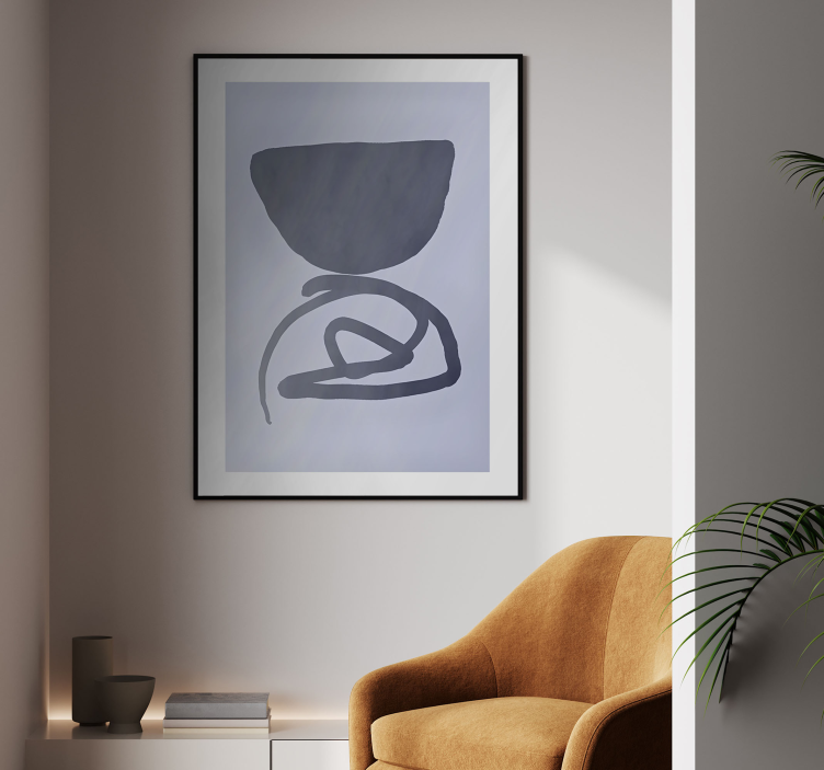 ポスター アブストラクト 紫色のフレーム - TENSTICKERS