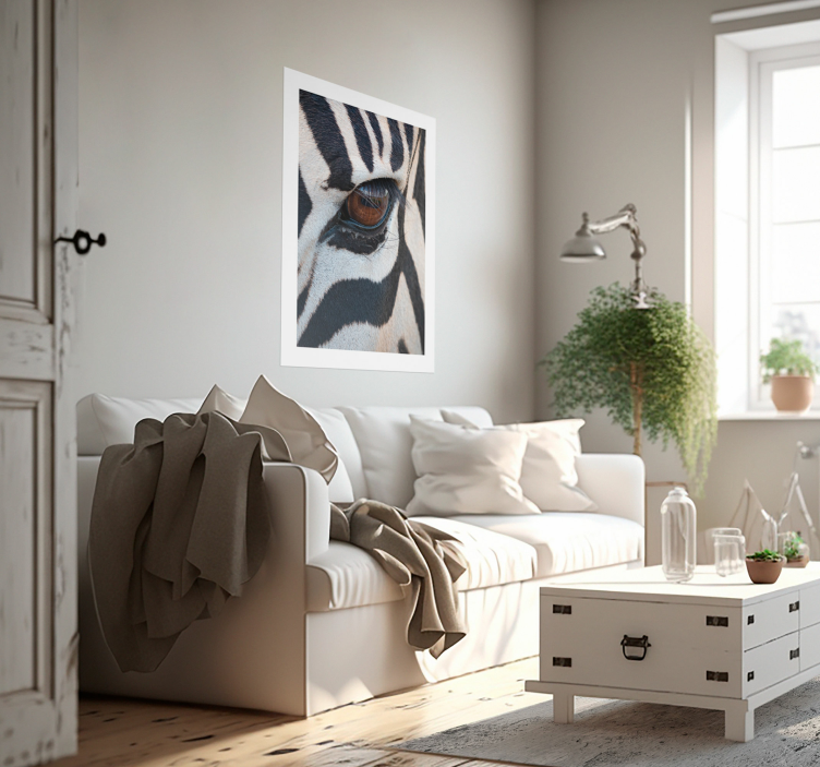 ポスター 他動物 「シマウマの目」 - TENSTICKERS