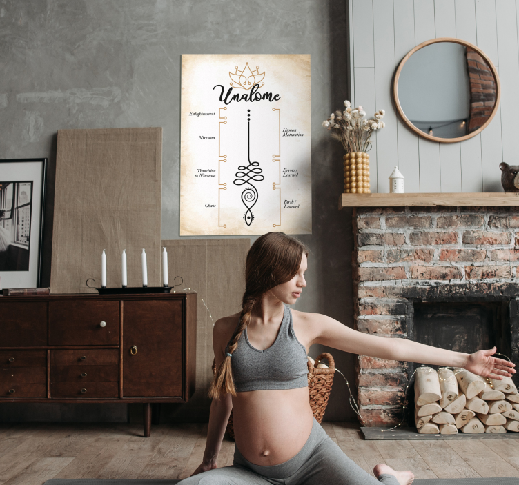 ポスター 禅 「うなぼめ」の意味「うなぼめ」の意味は日本語で「輪廻」を意味します。 - TENSTICKERS