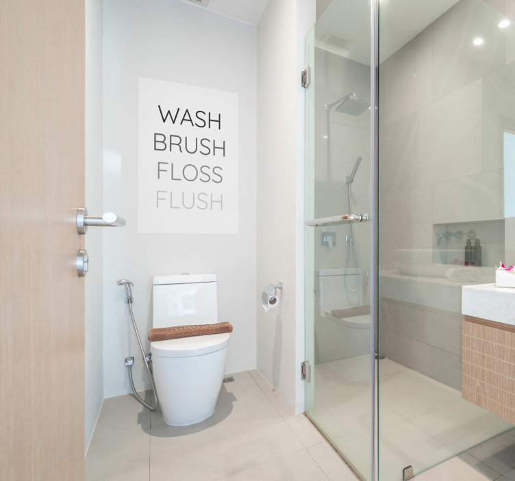 ウォッシュブラシフロスフラッシュポスター - TENSTICKERS