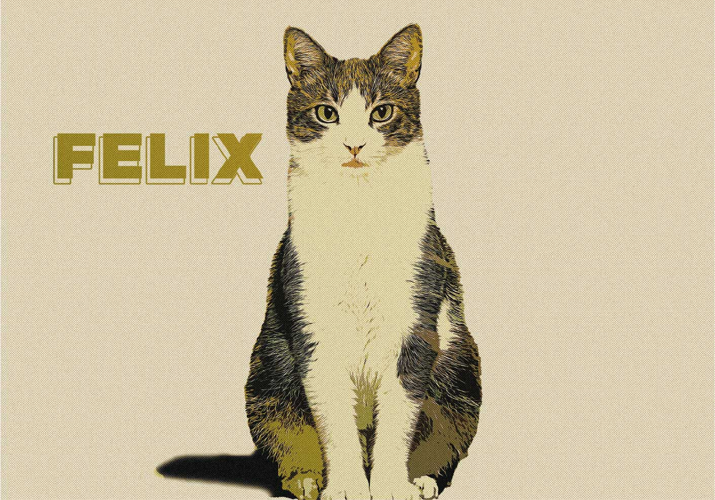 ポスター 他動物 パーソナライズされたイラストハーフトーン - TENSTICKERS