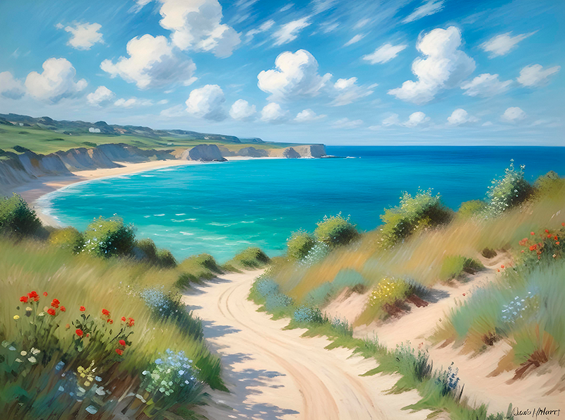 山水 ポスター 美しい海の景色 - TENSTICKERS