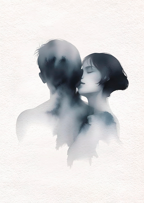 ミニマリストポスター素敵なカップル - TENSTICKERS