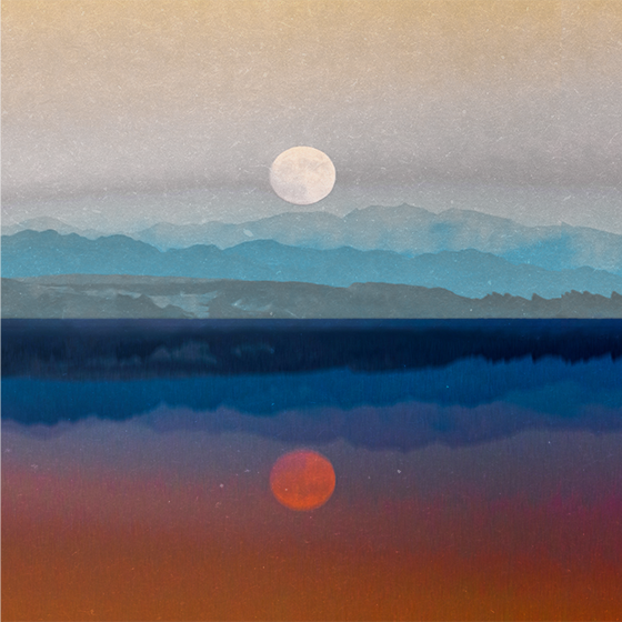 ポスター リビングルーム 宇宙の美しい月のデザイン - TENSTICKERS