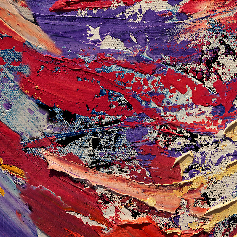 ポスター リビングルーム カラフルな絵画 - TENSTICKERS