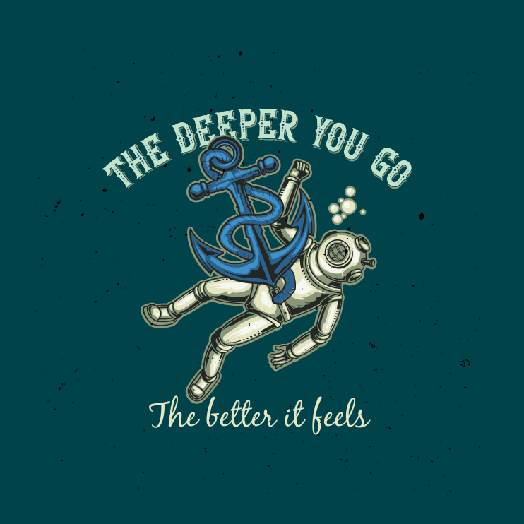 ポスター リビングルーム 深くなるほど響く言葉 - TENSTICKERS