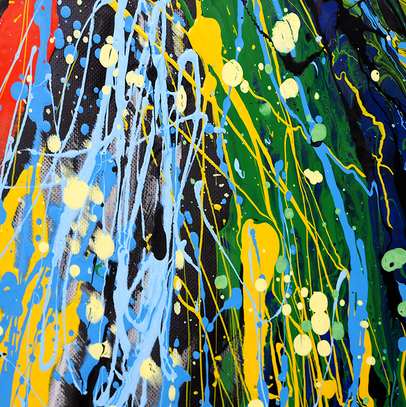 ポスター リビングルーム アート虹の色しぶき - TENSTICKERS