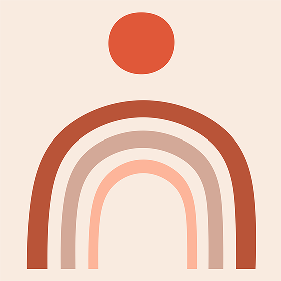 ポスター リビングルーム 虹の壁アート - TENSTICKERS