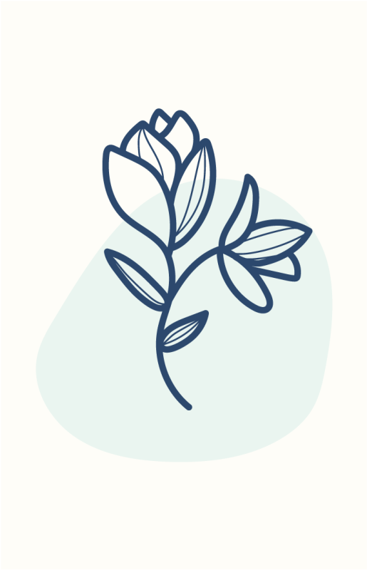 植物 ポスター 植物の輪郭イラスト - TENSTICKERS