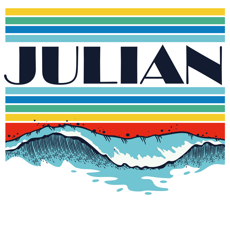 ポスター ユースルーム カスタムネーム シー スケープ - TENSTICKERS