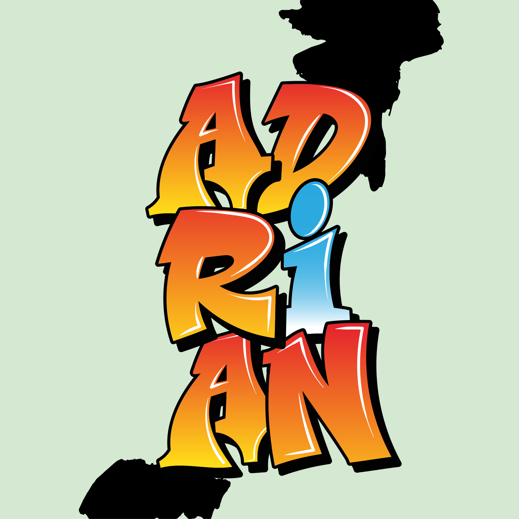 ポスター ユースルーム カラフルネームアート - TENSTICKERS